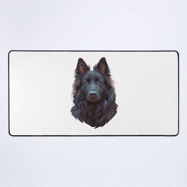 Item preview, Black Belgian Sheepdog Portrait designed and sold by SMARTKIT DESIGNAGENCY.