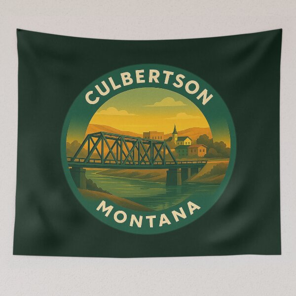 Item preview, Culbertson Montana USA Vintage Travel  designed and sold by Thistle-TShop.