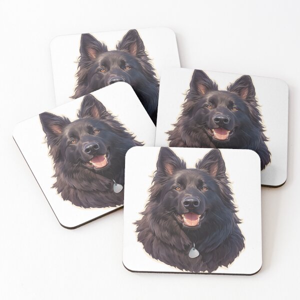 Item preview, Black Belgian Sheepdog Portrait designed and sold by SMARTKIT  DESIGNAGENCY.
