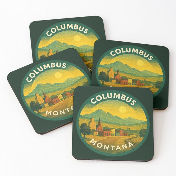 Item preview, Columbus Montana USA Vintage Travel  designed and sold by Thistle-TShop.