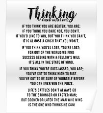 Denken - starkes Motivations-Gedicht-Plakat Poster