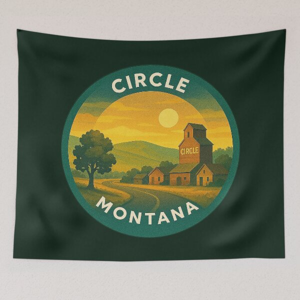 Item preview, Circle Montana USA Vintage Travel  designed and sold by Thistle-TShop.