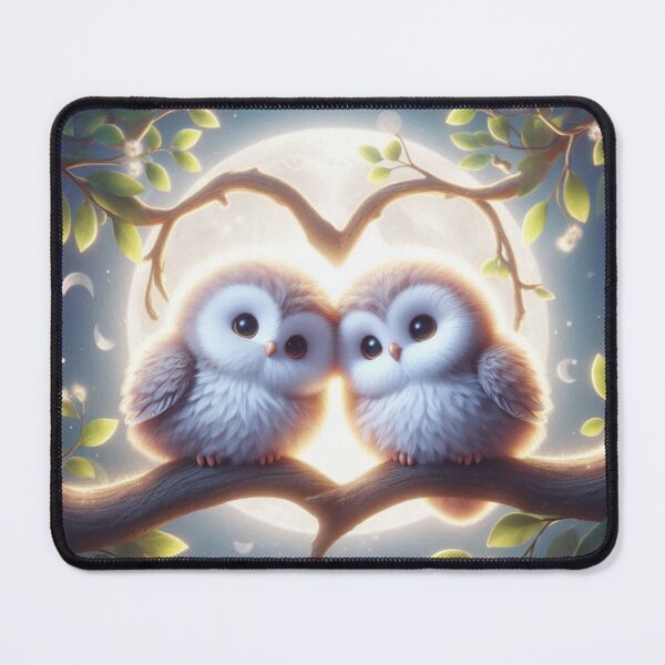 Item preview, Moonlight Owls – Valentine’s Day Love Illustration designed and sold by Dogandesighn.
