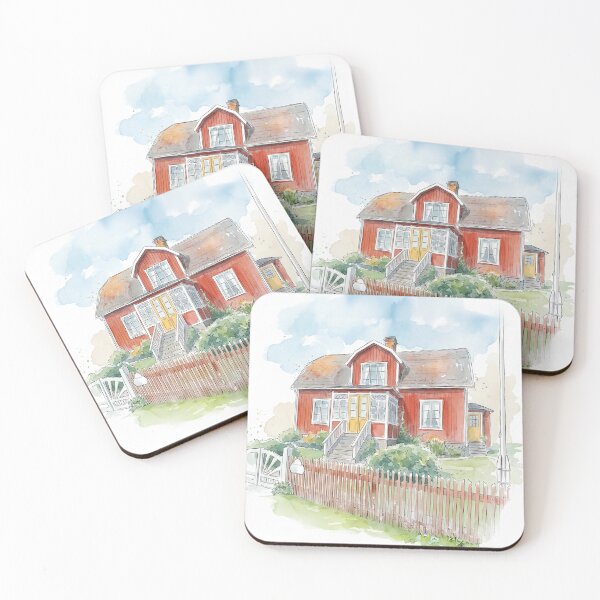 Item preview, Katthult Sweden – Watercolor Illustration designed and sold by clausbjoern.