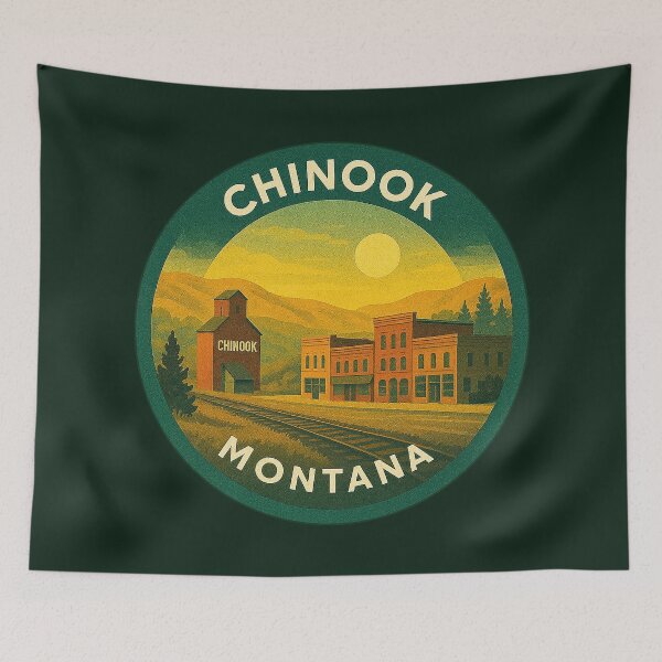 Item preview, Chinook Montana USA Vintage Travel  designed and sold by Thistle-TShop.
