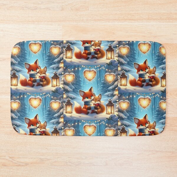 Item preview, Winter Fox Love – Cozy Valentine’s Day Illustration designed and sold by Dogandesighn.
