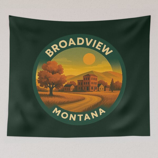 Item preview, Broadview Montana USA Vintage Travel  designed and sold by Thistle-TShop.
