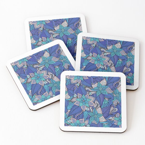Item preview, Serene Botanical Bloom – Blue, Green & White Floral Harmony designed and sold by Fouziaart08.