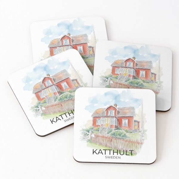 Item preview, Katthult Sweeden – Watercolor Style with name designed and sold by clausbjoern.