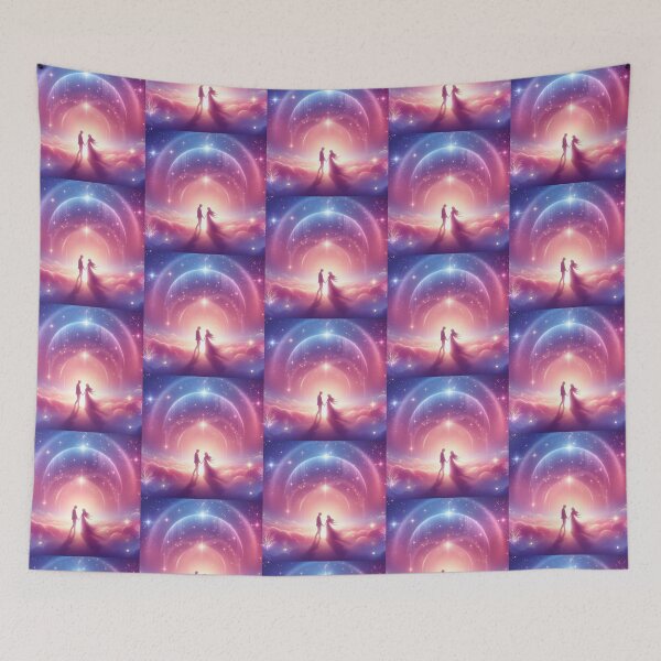 Item preview, Celestial Love – Silhouetted Couple Under Stars designed and sold by Dogandesighn.