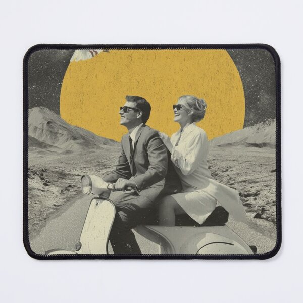 Item preview, Golden Horizon Ride | Retro Surreal Collage Art | Vintage Dreamscape designed and sold by Grind107.