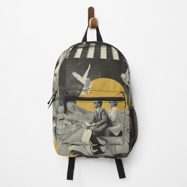 Item preview, Golden Horizon Ride | Retro Surreal Collage Art | Vintage Dreamscape designed and sold by Grind107.