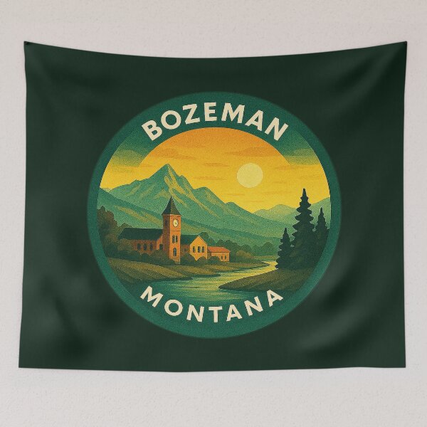 Item preview, Bozeman Montana USA Vintage Travel  designed and sold by Thistle-TShop.