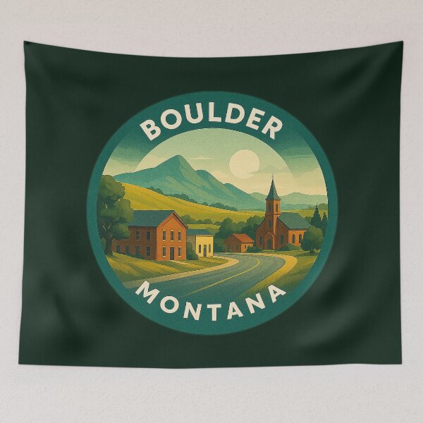 Item preview, Boulder Montana USA Vintage Travel  designed and sold by Thistle-TShop.