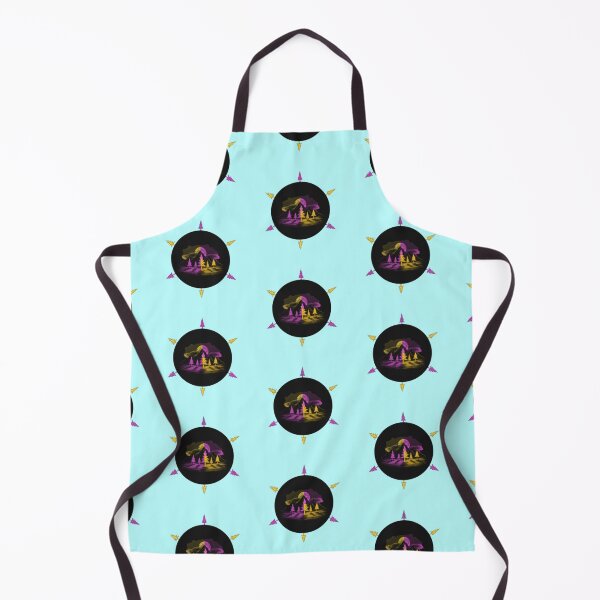 Item preview, Neon Psychedelic Pine Tree Mountain Landscape Seamless Pattern designed and sold by Brinkenburger.