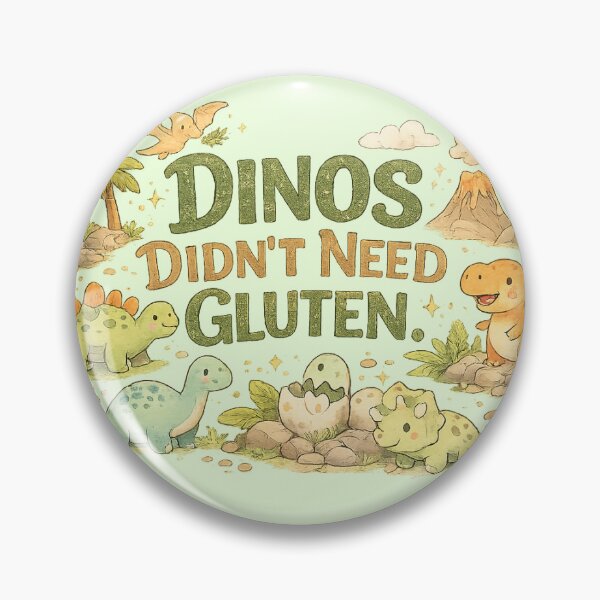 Item preview, Dinos Didn’t Need Gluten – Funny Dinosaur Trend | Gluten Free Humour Design designed and sold by My Gluten Free Life UK.