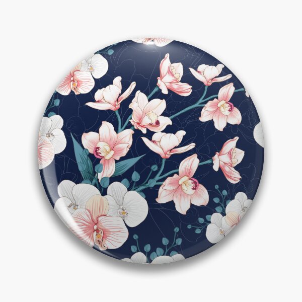 Item preview, Blue Blossom Dream – Pink Floral Pattern on Blue Background designed and sold by Fouziaart08.