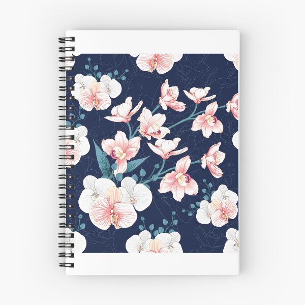 Item preview, Blue Blossom Dream – Pink Floral Pattern on Blue Background designed and sold by Fouziaart08.