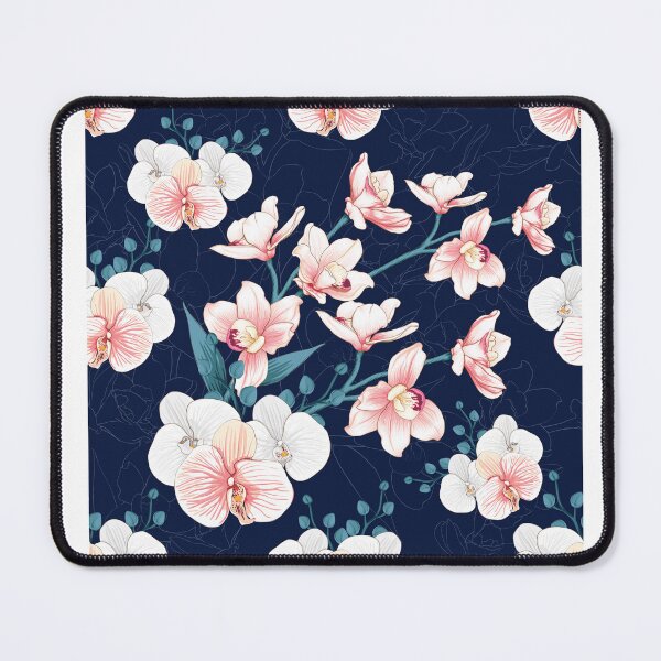 Item preview, Blue Blossom Dream – Pink Floral Pattern on Blue Background designed and sold by Fouziaart08.