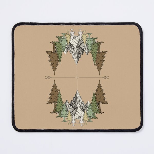 Item preview, Vintage Botanical Pine Mountain Symmetrical Illustration designed and sold by Brinkenburger.