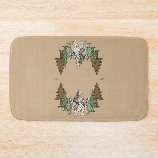 Item preview, Vintage Botanical Pine Mountain Symmetrical Illustration designed and sold by Brinkenburger.