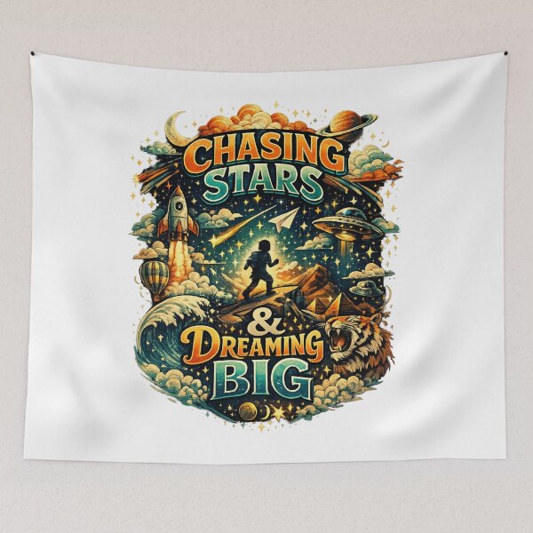 Item preview, Chasing Stars Dreaming Big Unisex Art designed and sold by HiteshArt111.