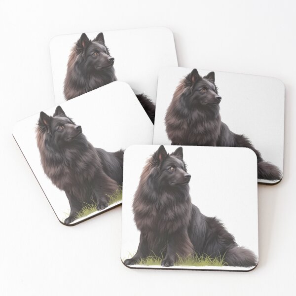 Item preview, Black Belgian Sheepdog Portrait designed and sold by SMARTKIT  DESIGNAGENCY.