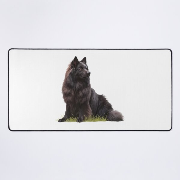 Item preview, Black Belgian Sheepdog Portrait designed and sold by SMARTKIT DESIGNAGENCY.