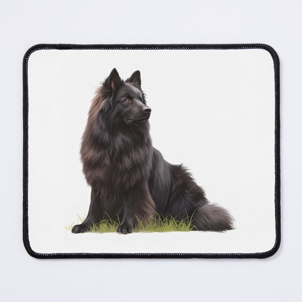 Item preview, Black Belgian Sheepdog Portrait designed and sold by SMARTKIT DESIGNAGENCY.