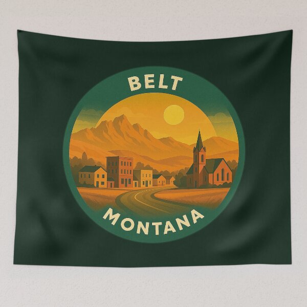 Item preview, Belt Montana USA Vintage Travel  designed and sold by Thistle-TShop.