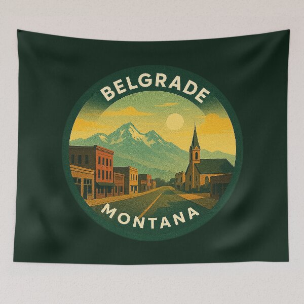 Item preview, Belgrade Montana USA Vintage Travel  designed and sold by Thistle-TShop.