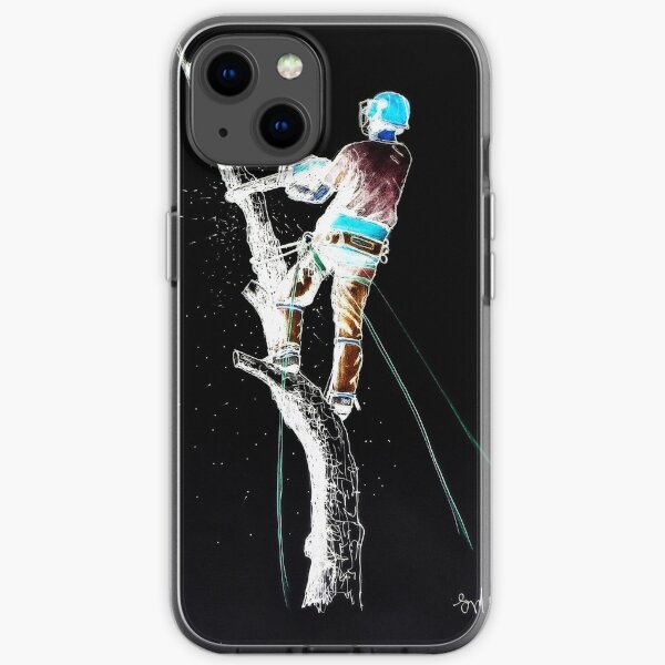 Arborist Tree Surgeon Lumberjack Logger chainsaw. iPhone Flexible Hülle