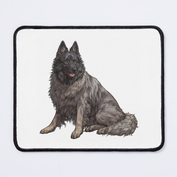 Item preview, Black Belgian Sheepdog Portrait designed and sold by SMARTKIT DESIGNAGENCY.
