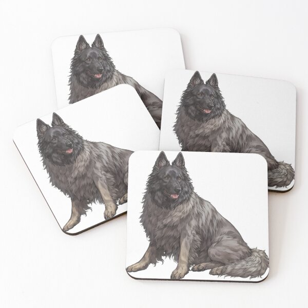 Item preview, Black Belgian Sheepdog Portrait designed and sold by SMARTKIT  DESIGNAGENCY.