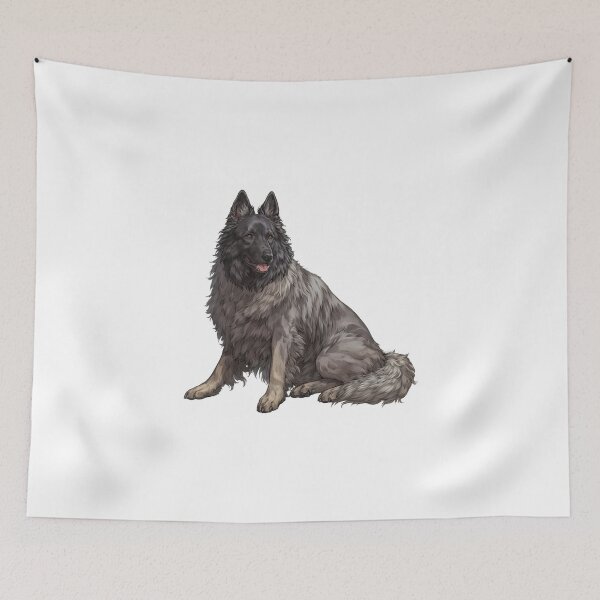 Item preview, Black Belgian Sheepdog Portrait designed and sold by SMARTKIT  DESIGNAGENCY.
