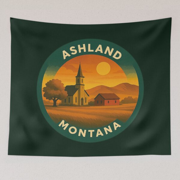 Item preview, Ashland Montana USA Vintage Travel  designed and sold by Thistle-TShop.