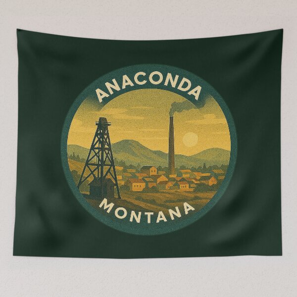 Item preview, Anaconda Montana USA Vintage Travel  designed and sold by Thistle-TShop.
