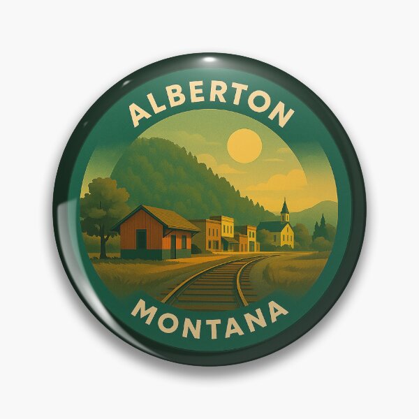 Item preview, Alberton Montana USA Vintage Travel  designed and sold by Thistle-TShop.