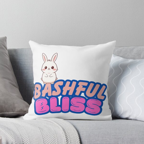 Item preview, Cute Bashful Bliss Kawaii Bunny Rabbit Cartoon designed and sold by MarcoTs12 ⭐⭐⭐⭐⭐.