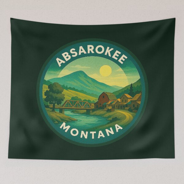Item preview, Absarokee Montana USA Vintage Travel  designed and sold by Thistle-TShop.