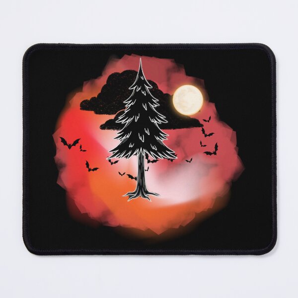 Item preview, Gothic Blood Moon Pine Tree Bats Spooky Halloween designed and sold by Brinkenburger.