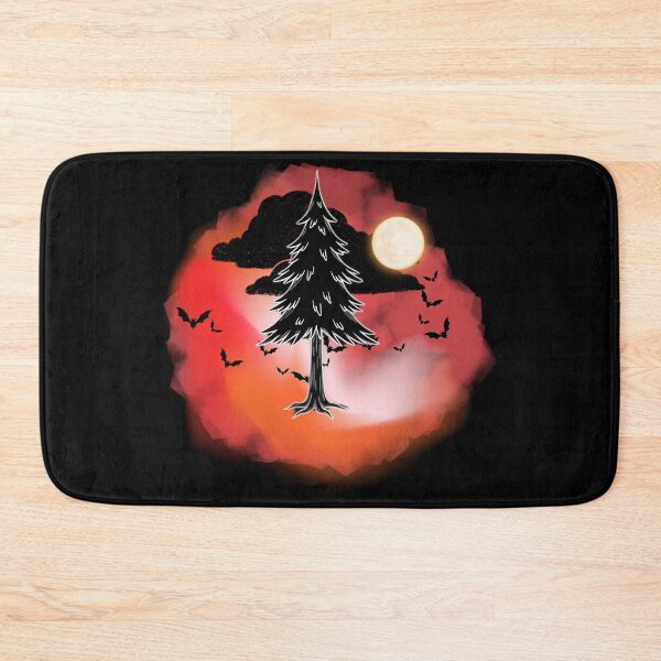 Item preview, Gothic Blood Moon Pine Tree Bats Spooky Halloween designed and sold by Brinkenburger.
