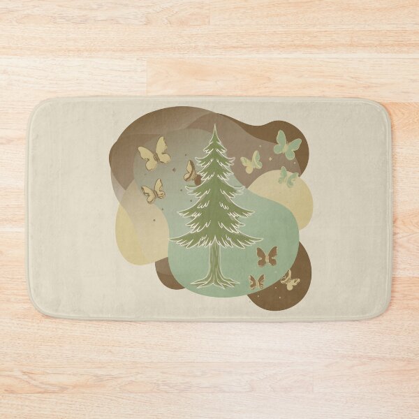 Item preview, Earthy Goblincore Pine Tree Butterfly Whimsical Nature designed and sold by Brinkenburger.