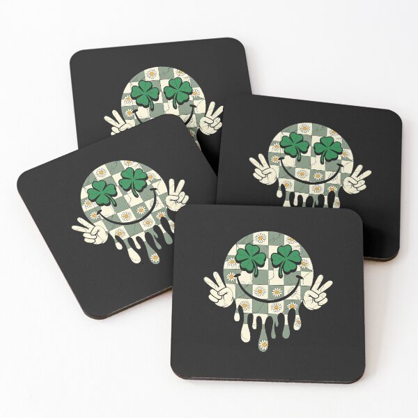 Item preview, Groovy Shamrock Smile Face St Patricks Day Men Kids Funny designed and sold by clothesy7.