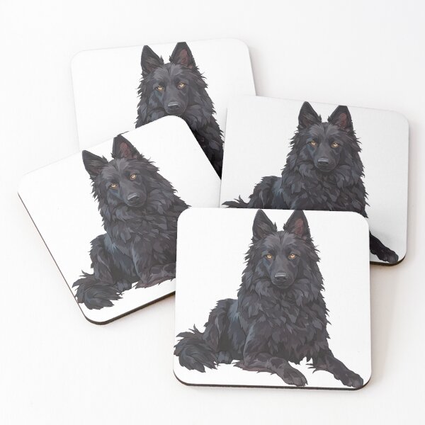 Item preview, Black Belgian Sheepdog Portrait designed and sold by SMARTKIT  DESIGNAGENCY.