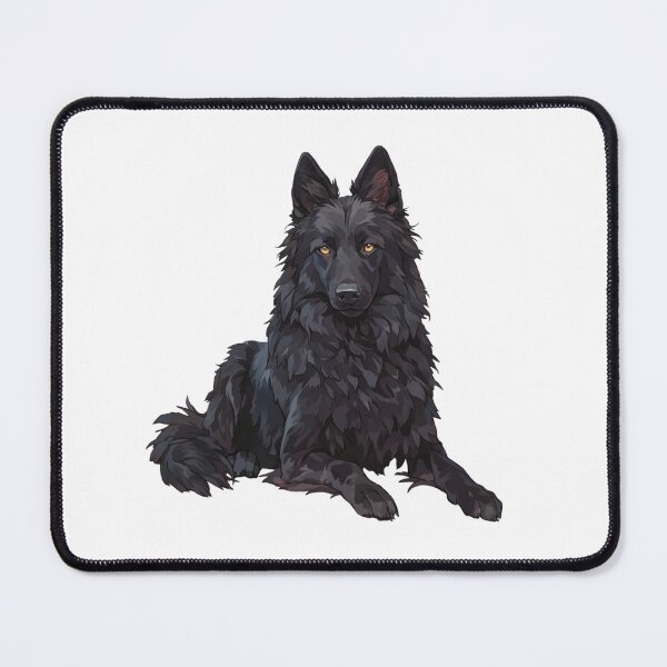 Item preview, Black Belgian Sheepdog Portrait designed and sold by SMARTKIT DESIGNAGENCY.