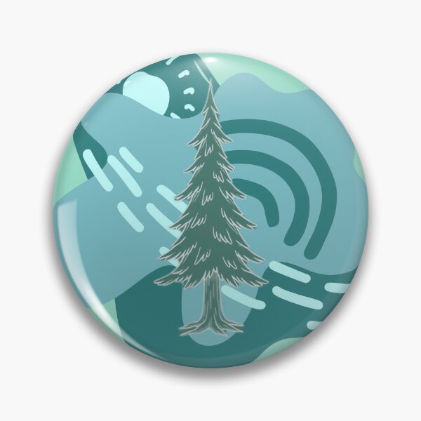 Item preview, Abstract Scandi Teal Pine Tree Forestcore Nature designed and sold by Brinkenburger.