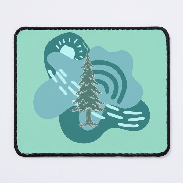Item preview, Abstract Scandi Teal Pine Tree Forestcore Nature designed and sold by Brinkenburger.