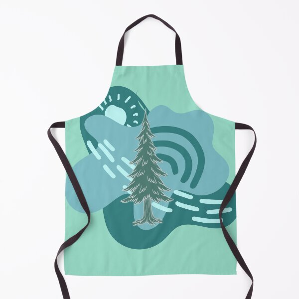 Item preview, Abstract Scandi Teal Pine Tree Forestcore Nature designed and sold by Brinkenburger.