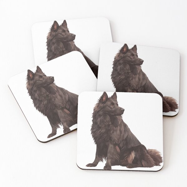 Item preview, Black Belgian Sheepdog Portrait designed and sold by SMARTKIT  DESIGNAGENCY.